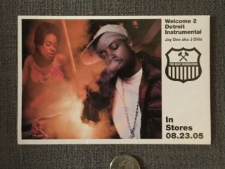 Rare Jay Dilla Aka Jay Dee Welcome To Detroit Promo Sticker Vtg Hip - Hop Donuts