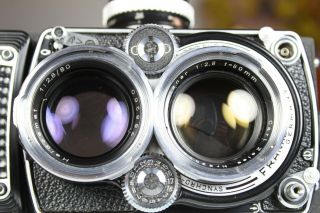 RARE -,  EX - Vintage Rolleiflex 2.  8 E TLR camera & Carl Zeiss 80/2.  8 Planar 3