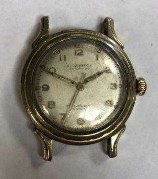 Vintage Calvert Automatic Gold Filled 17j Men’s Watch As 1361n Non - Run Good Bal