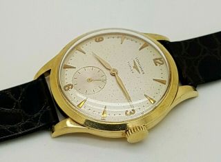 Extremely Rare 18k Gold Longines " Turler " Men Watch Ref 6055 Cal 27.  0