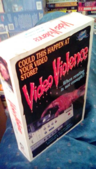 Video Violence RARE BIG BOX VHS 80s video store killer horror gore mutilation 3