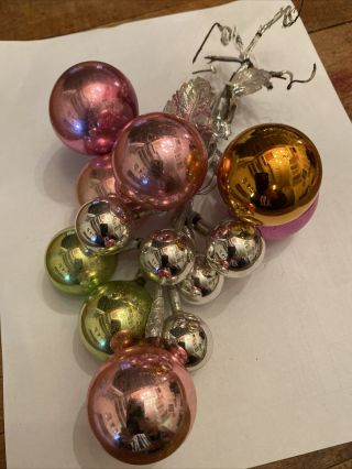 Rare Piece 9” Antique Vintage Mercury Glass Bulb Christmas Ornament Japan