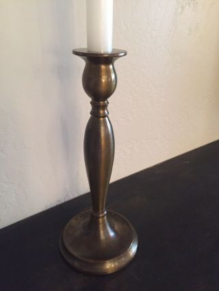 Bradley & Hubbard Antique Solid Brass Candlestick: Colonial Revival 1930 - 1940