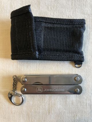 Rare Vintage John Deere Utility Pocket Knife Multi Tool Stainless Steel Barlow