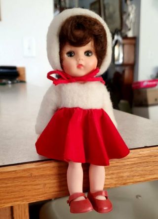 Vintage Vogue Ginny Doll Bk Xmas Outfit Red & White