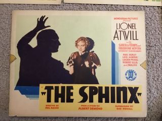 VINTAGE MOVIE LOBBY CARD SET THE SPHINX LIONEL ATWILL SO RARE 2