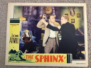 VINTAGE MOVIE LOBBY CARD SET THE SPHINX LIONEL ATWILL SO RARE 5