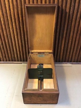Vintage Globe - Wernicke Oak Wooden Index Card File Box Dovetail Box