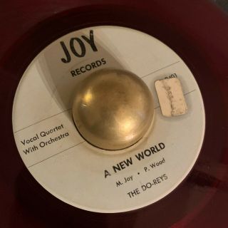 Ultra Rare Doo Wop The Do - Reys I Live For Your Love / A World Joy 2401 Red