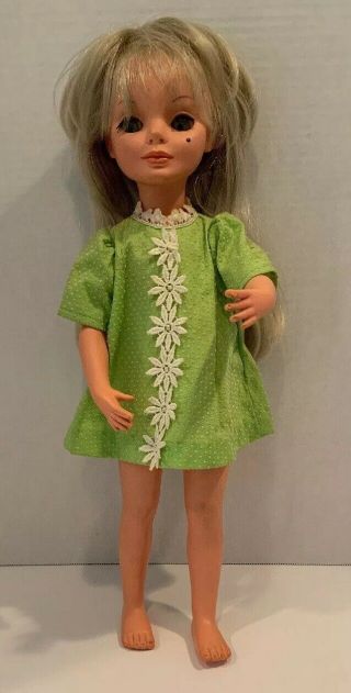 Mod Lime Swiss Dot Tent Dress For 17 " Crissy Or Alta Moda Furga S Doll - No Doll