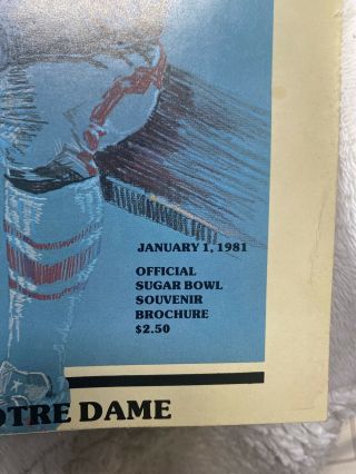 RARE 1981 Sugar Bowl Program Georgia v Notre Dame Hershel Walker UGA 2