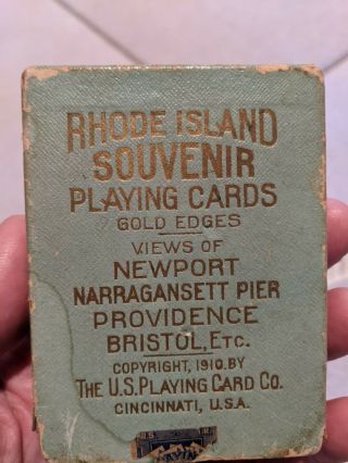 Very Rare 1910 Rhode Island Souvenir Playing Cards By Us Playing Card Company