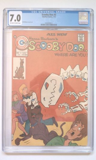 Scooby Doo 3 Cgc 7.  0 Comic 1975 Bill Williams Charlton Rare