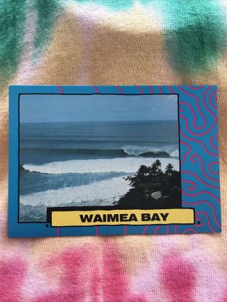 Rare Waimea Bay Hawaii Surf Break 1987 Astroboyz Surf Cardz Vintage Trading Card
