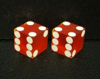 Pair Rare Vintage Loaded 3/4 " Casino Dice - Long 3/4s - Nos See Pictures Nm