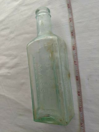 Rare Size Pontiled Ayers Cherry Pectoral Lowell Mass Antique Medicine Bottle 2