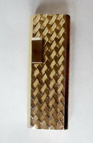 Rare Vintage Sarome Textured Goldtone Finish Butane Lighter
