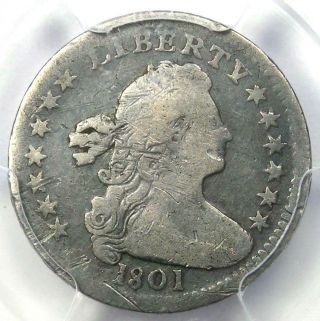 1801 Draped Bust Half Dime H10c - Certified Pcgs Vg Details - Rare Date Coin