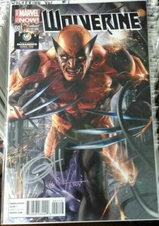 Wolverine Vol Vi 1 2014 Rare Wizard World Sacramento Con Greg Horn Autograph