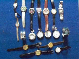 Joblot Bundle Of 18 Ladies Mens Unisex Watches & Jewellery Spares Repairs