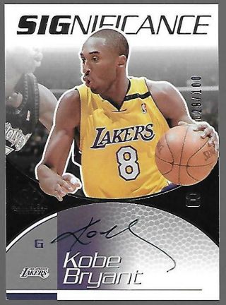 2003 - 04 Kobe Bryant Upper Deck Sp Game Significance Auto 029/100 Rare Hot