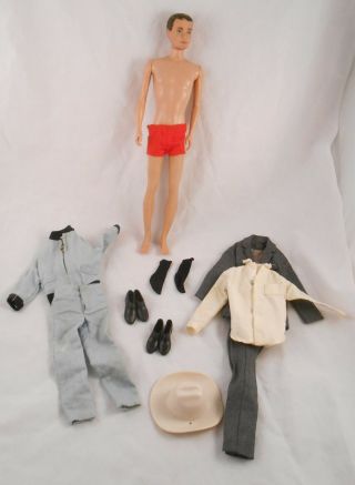 Vintage 1961 Mattel Ken Doll Flocked Hair Swimsuit Hd36,  Clothes
