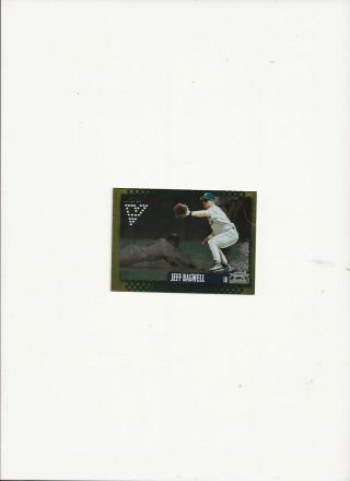 Jeff Bagwell.  1995 Score Gold Rush Redemption Stamped Card.  In Rare Location