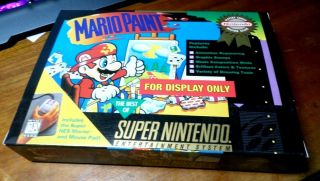 Mario Paint (nintendo) Display Box Only No Game Snes Rare