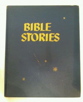 Bible Stories Vintage 50s Book Jesus Illustrated Rand Mcnally Church 1952 Color