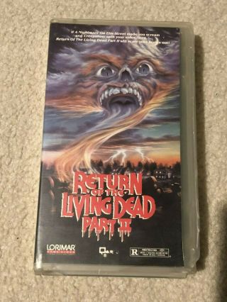 Rare Case Return Of The Living Dead Part 2 Vhs Lorimar Home Video Horror Zombies