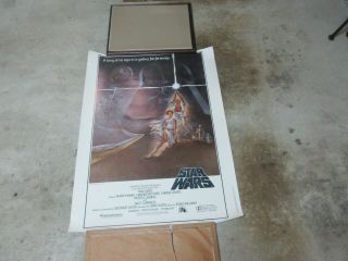 Star Wars,  Movie Poster,  1977,  40 " X30 ",  One Sheet,  Style A,  77/21,  Rare