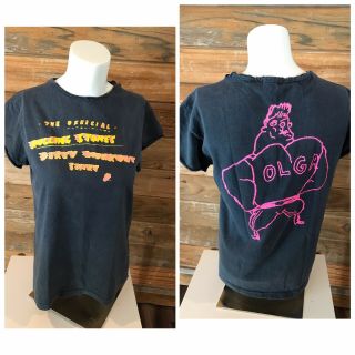 Rolling Stones Dirty Work " Official Workout " T - Shirt Vintage 1986 Medium Rare