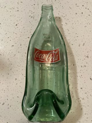 32oz Vintage Coca Cola Bottle Spoon Rest Soap Dish Slumped Melted Flattened