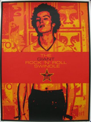 Rare Shepard Fairey - Obey Giant Signed / Numbered Print Sid Vicious 1999