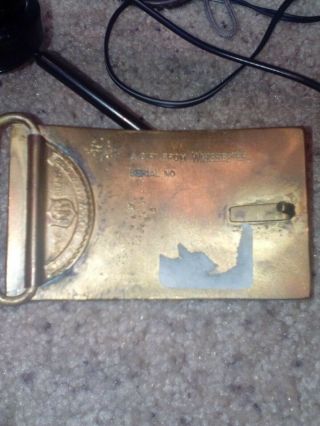 Vgt Custom Winchester Repeating Arms Brass Belt Buckle Very Rare 2