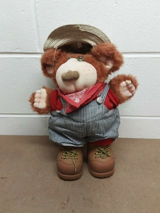 Vintage 1985 Furskins Xavier Roberts Stuffed Plush Bubba Teddy Bear 16 "