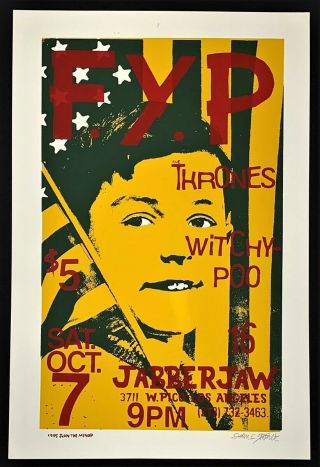 F.  Y.  P Poster The Thrones Witchy Poo Jabberjaw Los Angeles Signed John Minor Rare