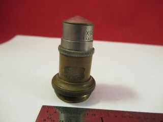 Antique Brass Objective 95x Spencer Buffalo Microscope Part As Pictured Ft - 5 - 199