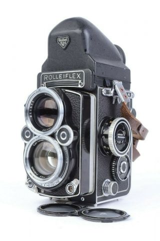 Rare Rolleiflex 2.  8f Non Metered Tlr W/ Planar 80mm F2.  8 W/ Eye Level Cla 