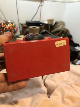 Plastic Black Americana Fosta Product Recipe Box Vtg 1940’s Red Rare Good Condit 3