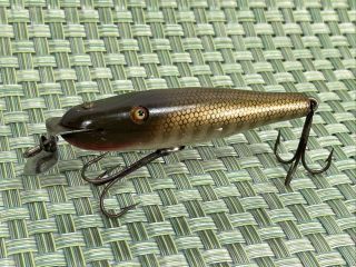 Vintage Ccb Co.  Garrett Ind.  Wooden Fishing Lure Chub Pikie 9 - 7 - 20 Glass Eye 195