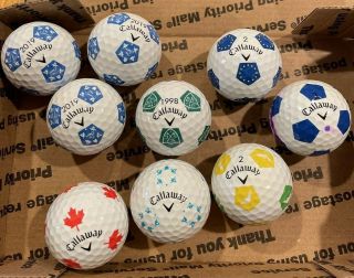 Nine Rare Unique Callaway Truvis Collectible Golf Balls - 9 -