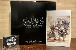 Republic Commando Set Star Wars Gentle Giant Exclusive W/art Print Ltd 200 Rare