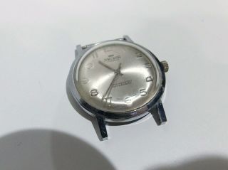 Vintage C1970s Nelson 17 Jewels Gents Mechanical Wrist Watch Chrome