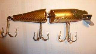 Vintage Creek Chub 3004 Jointed Husky Pikie Golden Shiner Pike Fishing Lure