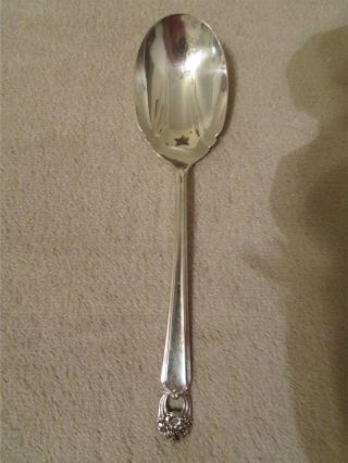 1847 Rogers Bros Is Eternally Yours Silverplate Solid Casserole Spoon