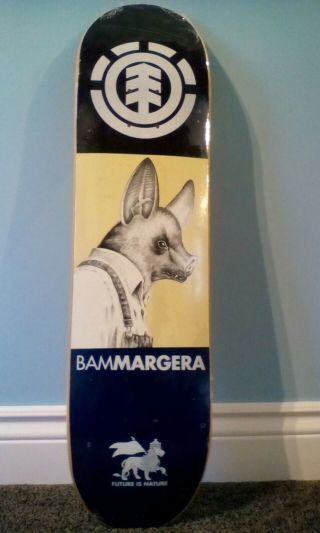 Bam Margera Element Skateboard Deck,  Future Is Nature Rare