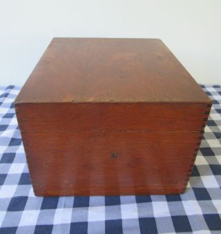 Antique File Box,  Globe Wernicke Tiger Oak Wood Vintage Office Library Cabinet