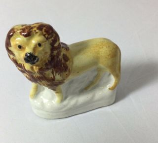 Antique Rare Staffordshire Lion Figurine 3