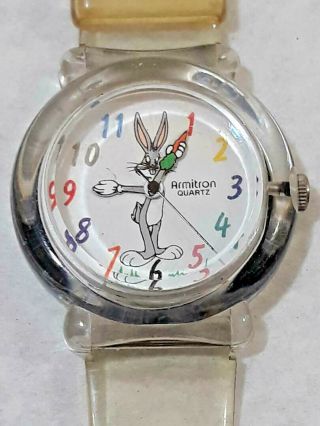 Vintage 1980s Bugs Bunny Looney Tunes Armitron Watch Wristwatch